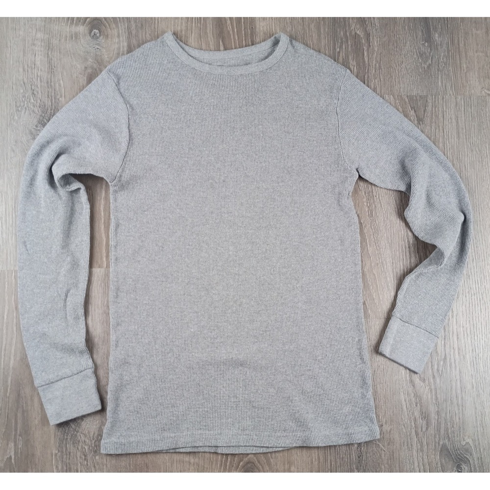 Rugged Wear Crew Thermal Long Sleeve Waffle Fabric Mens XL Grey Workwear Layer